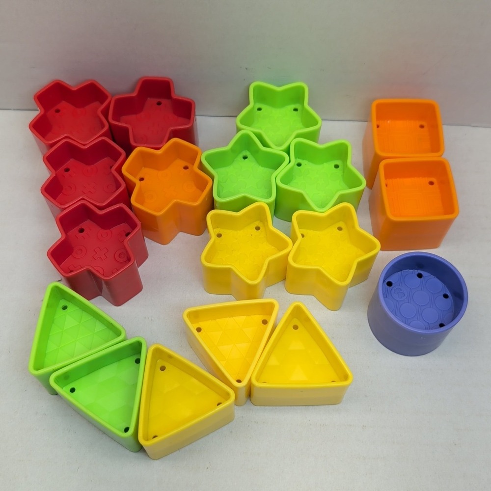 Lot of 18 Fisher-Price Sorting Toy Baby's First Blocks Set Replacement Shapes